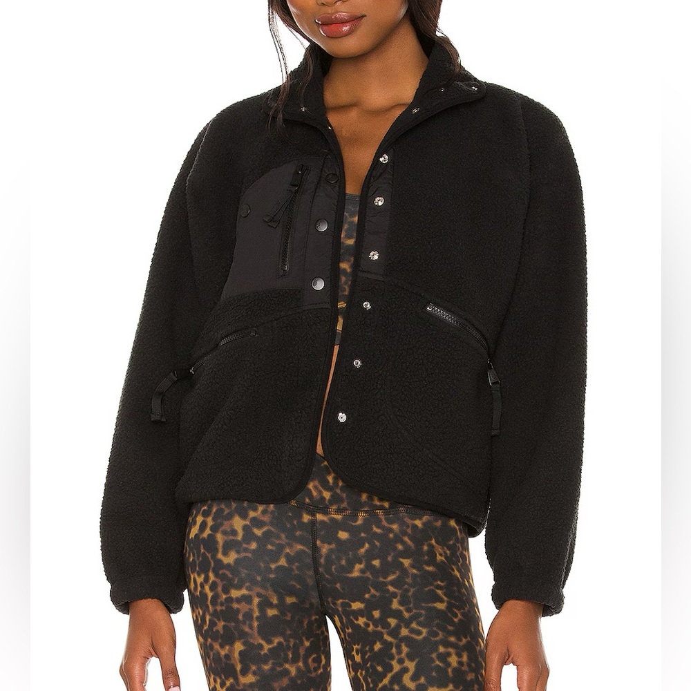 Free People Black Hit the Slopes Jacket